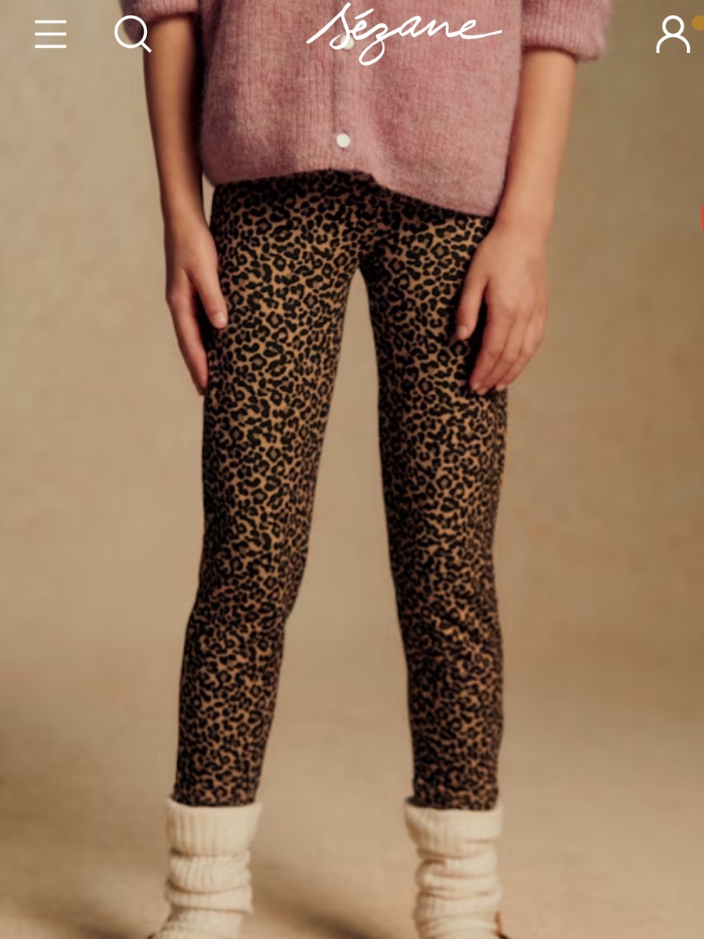 Petit Sezane leopard print leggings sz 10